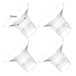Suniceme Flange Inserts 21mm Compatible with Medela/Spectra/TSRETE/Elvie/Momcozy/Bellababy Breast Pump 24mm Shields/Flanges, Reduce 24mm Nipple Tunnel Down to 21 mm, 4PCS