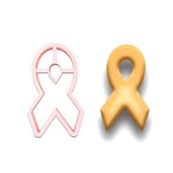 Mighty Gadget Pink Awareness Ribbon Cookie Cutter - 4.5x2.75 Inches, Perfect for Fundraisers and Charity Events