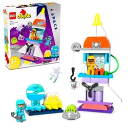 LEGO DUPLO 3 in 1 Space Shuttle Adventure Rocket Ship Building Set, Kids Educational Space Discovery Toy for 3-Year-Olds and Up, Develops Preschool Kids’ Learning and Fine Motor Skills, 10422