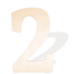 Hongma Wooden Numbers 12 Inch, Large Wooden Number 2 Shape Cutouts Big Blank Unfinished Wood Numbers Signs for Craft Wall Decor Painting Birthday Wedding Party Decoration Kitchen Room Home Decorations