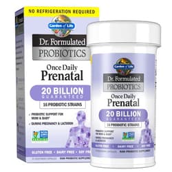 Garden of Life - Dr. Formulated Probiotics Once Daily Prenatal - Acidophilus and Bifidobacteria Probiotic Support for Mom and Baby - Gluten, Dairy, and Soy-Free - 30 Vegetarian Capsules