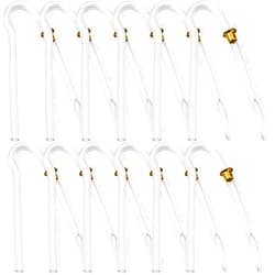 MEDca Hearing Aid Tubes - Size #13 Preformed BTE Earmold Tubing - (Pack of 12) 3.5 x 2mm with Gold Tube Lock Replacement Tube - Flexible Medium Wall Tubes Compatible with Most Hearing Aid Brands