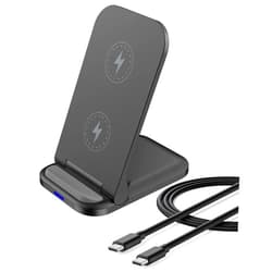 Jahobet 15W Wireless Charger Stand Fast Charging for Galaxy S24 S23 Ultra S22+ S21 S20 Wireless Charger Phone Charging Station for iPhone 16 15 14 13 12 11, Google Pixel 9 Pro XL 9 Fold 8 Pro 8a 7a 6 Pro Pad