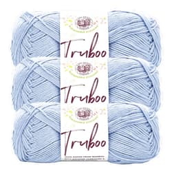 Lion Brand Yarn Truboo Yarn for Knitting and Crocheting, Breeze, 3 Pack
