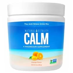 Natural Vitality Calm, Magnesium Citrate Supplement Powder, Anti-Stress Drink Mix, Orange, 8 Ounces Orange 8 Ounce (Pack of 1)
