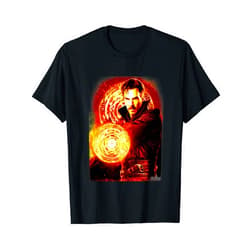 Marvel Infinity War Dr. Strange Fire Symbol Graphic T-Shirt T-Shirt
