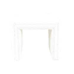 HomePop Modern Channel Tufted Ottoman Home Décor|Ottoman for Living Room & Bedroom - Cream Boucle