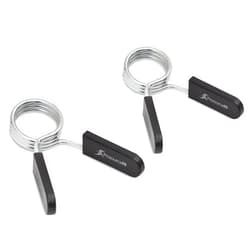ProsourceFit Olympic Barbell Spring Clip Collar 2-inch Pair with Easy-Grip Handles for Weightlifting,Powerlifting and Strength Training