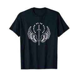 Saintly Words St. Michael the Archangel Defend Us in Battle T-Shirt