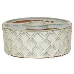 Alfresco Home 38-8448 Trellis, Cream Umbrella Planter, Crema