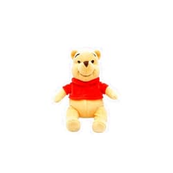 Disney Store Official Mini Bean Bag Plushies - Pooh - Cute Stuffed Animal with Detailed Sculpting, Embroidered Features, Bean Bag Bottom Plush Toys for Kids