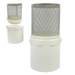 Cotonlake 1.5 inch stainless steel filter cover connected to 1.5 inch/DN40 PVC water pipe, Suction Strainers used to remove debris and reduce solid entry