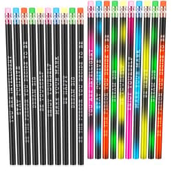 Gersoniel 60 Pcs Operation Christmas Gifts Inspirational Pencils Personalized Pencils with Name Pencils Motivational Pencils for Student Color Changing Mood Pencils for Kid(Black,Fresh Style)