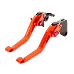 Generic Brake Levers, Clutch Lever Brake for Kaw&asaki Ninja ZX6R ZX 6R 1998-1999 Motorcycle Short Adjustable Brake Clutch Levers Handle Accessorie Handle Grips(Long Orange)