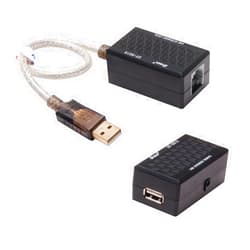 DTECH USB Extension Adapter USB to RJ45 Extender Over Cat5 Cat5e Ethernet Cable Set Connection up to 200ft