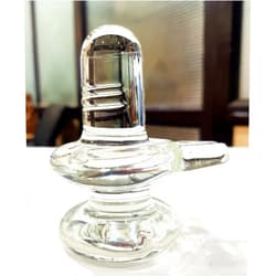 KLEO Glass Shiva Lingam Shiv Ling Murti Idol Statue Sculpture - 3