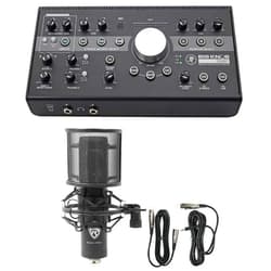 Audiosavings Bundle: Mackie Big Knob Studio + Plus 4X3 Studio Monitor Controller Interface Bumdle With Rockville Rcm Pro Studio/Recording Condenser Microphone W Samsung Capacitors (2 Items)