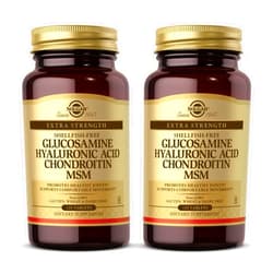 SOLGAR Glucosamine Hyaluronic Acid Chondroitin MSM - 120 Tablets, Pack of 2 - Promotes Healthy Joints, Supports Comfortable Movement - Non-GMO, Gluten Free - 80 Total Servings