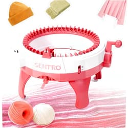 RVtiooy SENTRO Knitting Machine, 48 Needles Knitting Machine Kit with Row Counter, Knitting Machines for Adults Kids DIY Scarves, Hats, Gloves, Christmas and New Year Gifts (48N)