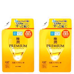 TUKIMA Hada Labo Hyaluronic Acid Gokujyun Premium Lotion Refill 5.74floz(170ml) Set Of 2 Renewal 2023