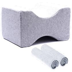 Eucoz Knee Pillowcase 2 Pack Cotton Knee Pillow Cover for Contour Legacy Leg & Knee Foam Support Pillow,Fit Most Leg Positioner Pillows