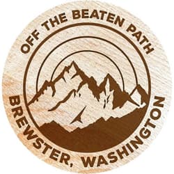 R and R Imports Brewster Washington Souvenir Etched Wooden Coaster 3.5
