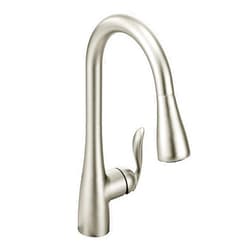 Moen Arbor Spot Resist Stainless One-Handle Pulldown Kitchen Faucet with Sprayer and a Reflex Docking System, Kitchen Sink Faucet Featuring Power Boost for a Faster Clean, 7594SRS