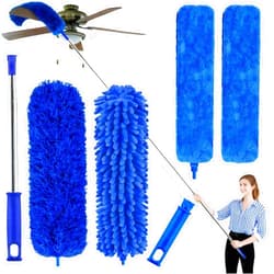 Kelursien Professional Microfiber Feather Dusters for Cleaning, 6PCS Extendable Bendable Dusters with 100