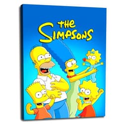 ENSEAL Bart Simpson Poster Canvas Prints House Of Horror Simpsons Poster Horror House Poster Poster Wall Art For Home Office Decorations With Framed 20