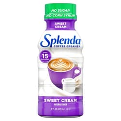 Splenda Sugar Free, Low Calorie Sweet Cream Coffee Creamer, 8 Fl Ounces Bottle (Pack of 6)