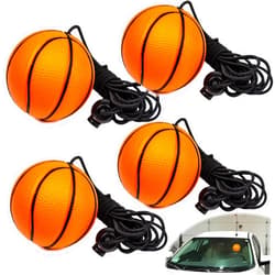 RONGWI 4 Pack Garage Parking Aid,Garage Car Stop Indicator,Garage Parking Assist Stop Ball,Parking Ball Guide System,Double Car Parking Aid with Telescopic Adjustable Length(Basketball Shape)
