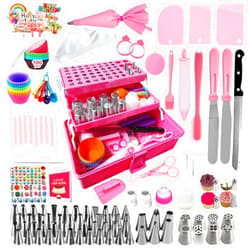 ARNISION 359PCs Cake Decorating Baking Supplies Kit, Baking Set with 66 Piping Tips, Icing Bags and Tips Set for Beginners,Baking Tools,Cupcake Decorating Kit