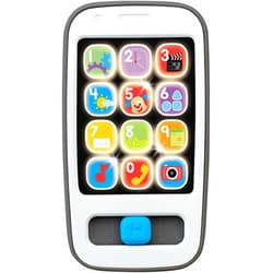 Fisher-Price Laugh & Learn Baby & Toddler Toy Smart Phone with Music Lights & Learning Songs for Ages 6+ Months, Gray