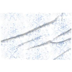 Spoonflower Fabric - Grandmillennial Cottagecore French Countryside Blue and White Floral Printed on Cotton Poplin Fabric by The Yard - Sewing Shirting Quilting Dresses Apparel Crafts