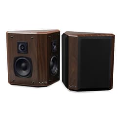 Fluance Elite High Definition 2-Way Bipolar Surround Speakers for Wide Dispersion Surround Sound in Home Theater Systems - Natural Walnut/Pair (SXBP2W)