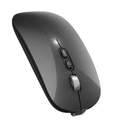 OKIMO 【Upgrade】 LED Wireless Mouse, Slim Silent Mouse 2.4G Portable Mobile Optical Office Mouse with USB & Type-c Receiver, 3 Adjustable DPI Levels for Notebook, PC, Laptop, Computer, MacBook (GalaxyBlack)