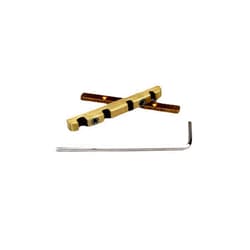 Guyker 4 String Bass Guitar Nut, Adjustable Height Bell Brass Nut Length 38mm Split Regulation Replacement Parts for Jazz Bass, Nut-4BX