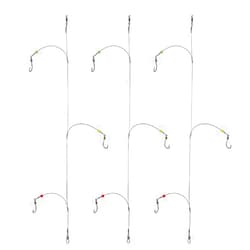 Dyxssm Fishing Hook Line Stainless Steel, Fishing Rigs Wire Leader with Rolling Swivel and Barb Hooks