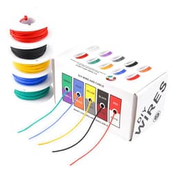 Sznnzd 26 AWG Stranded Electrical Wire 26 Gauge Tinned Copper Wires Flexible Silicone Electric Hookup Wire Kit OD:1.5mm, 5 Colors 32.8ft/10m Each, DIY/Automotive/Home/Power Wiring Kit by Sznnzd™