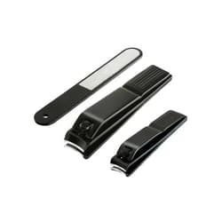 Asvsua Nail Clipper Set, Fingernail and Toenail Clippers with Nail File, Nail Clippers For Thick Nails Fingernail Clippers Toe Nail Clippers Stainless Steel Nail Cutter 3PCS Nail Trimmer for Men and Women