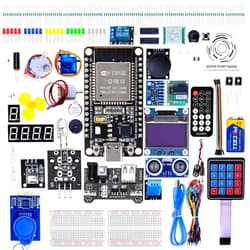 ELEGOO ESP-32 Super Starter Kit with Tutorial and Development Board USB-C Dual Core Microcontroller Support AP/STA/AP+STA, CP2102 Chip Compatible with Arduino IDE