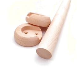 GQQGSHOP 1PCS Premium Wooden Round Wardrobe Closet Rod for Hanging Clothes, Closet Pole Wardrobe Cross-bar Clothes Hanging Rods Natural Wood Wardrobe Closet Rod with End Supports for Closet Storage(D3cm/1.18IN