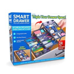 Ontel Smart Drawer Organizer, Multi-Level Jewelry and Cosmetics Storage, Black, 2.65 in