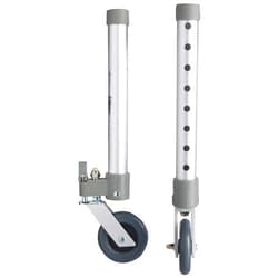 Drive Medical Locking Swivel Walker Wheels with Two Sets of Rear Glides, Gray