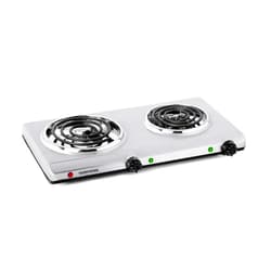 Salton THP-528 Electric Double-Coil Cooking Range, Stainless Steel