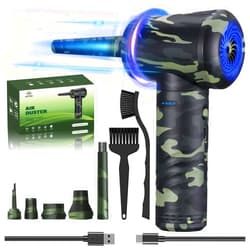MELAUDI Compressed Air Duster, Keyboard Cleaner-100000RPM New-Upgraded Canned Airs Duster, Electric Computer Cleaner, Air Can Air Blower Cleaning Kit-Dust Spray for PC Dust Off Replace Compressed Air Cans