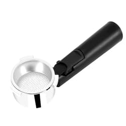 Exogio Bottomless Coffee Portafilter, 51mm Espresso Portafilter with Portable Handle, for Coffee Maker Machine Accessory(Black)