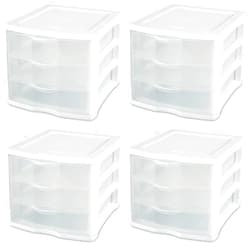 STERILITE 9.625 in. H x 11 in. W x 13.5 in. D Stackable Drawer Organizer (Pack of 1)