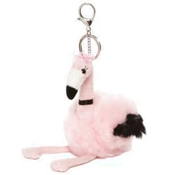 GUND Fashionable Flamingo Plush Stuffed Animal Keychain, Pink, 9”
