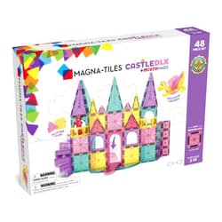 MAGNA-TILES Castle DLX 48-Piece Magnetic Construction Set, The Original Magnetic Building Brand